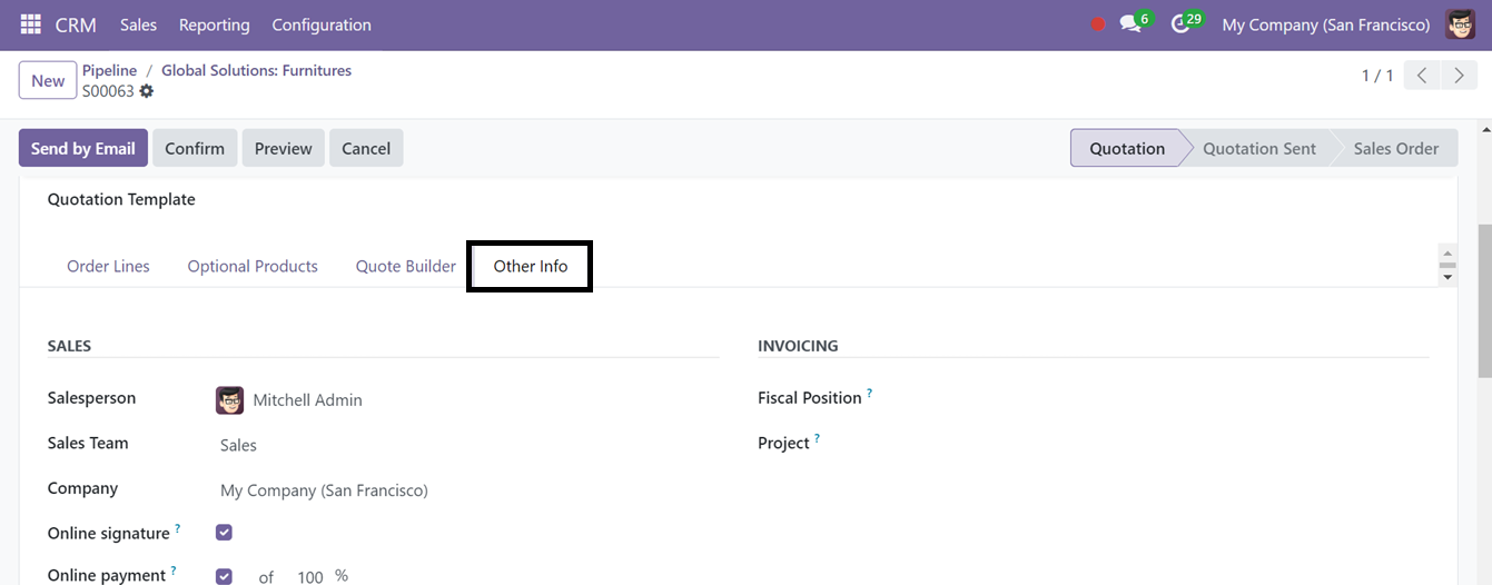 Odoo 18 crm