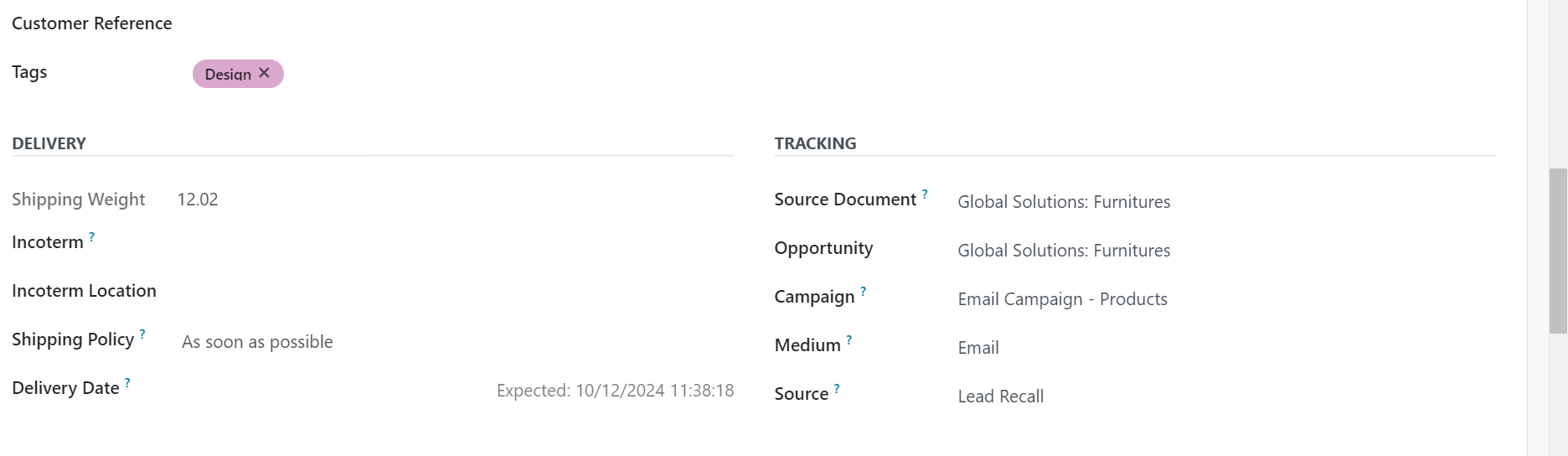 Odoo 18 crm