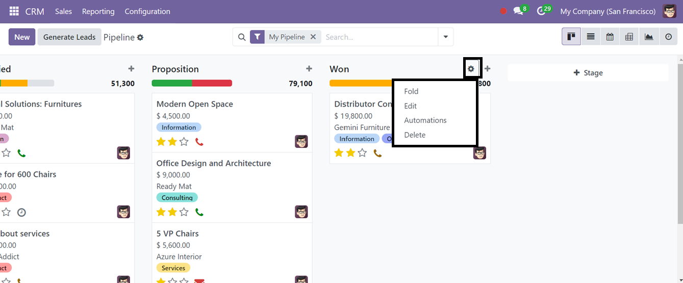 Odoo 18 crm