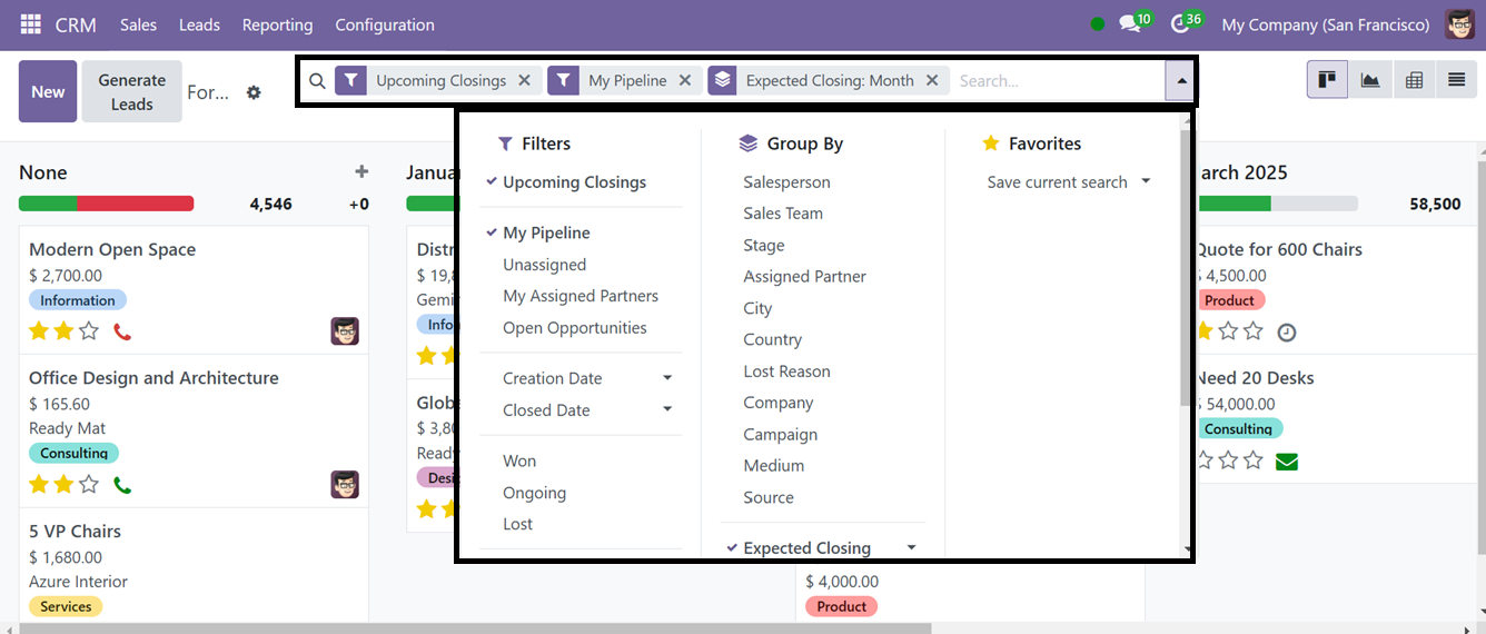 Odoo 18 crm