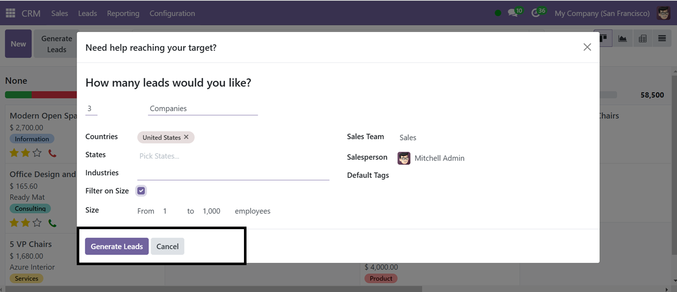 Odoo 18 crm