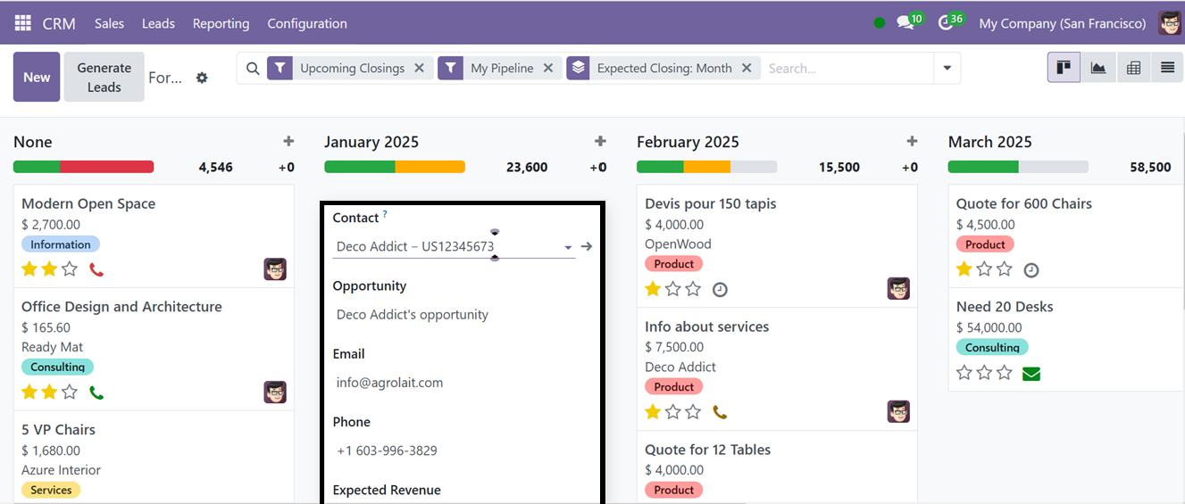 Odoo 18 crm