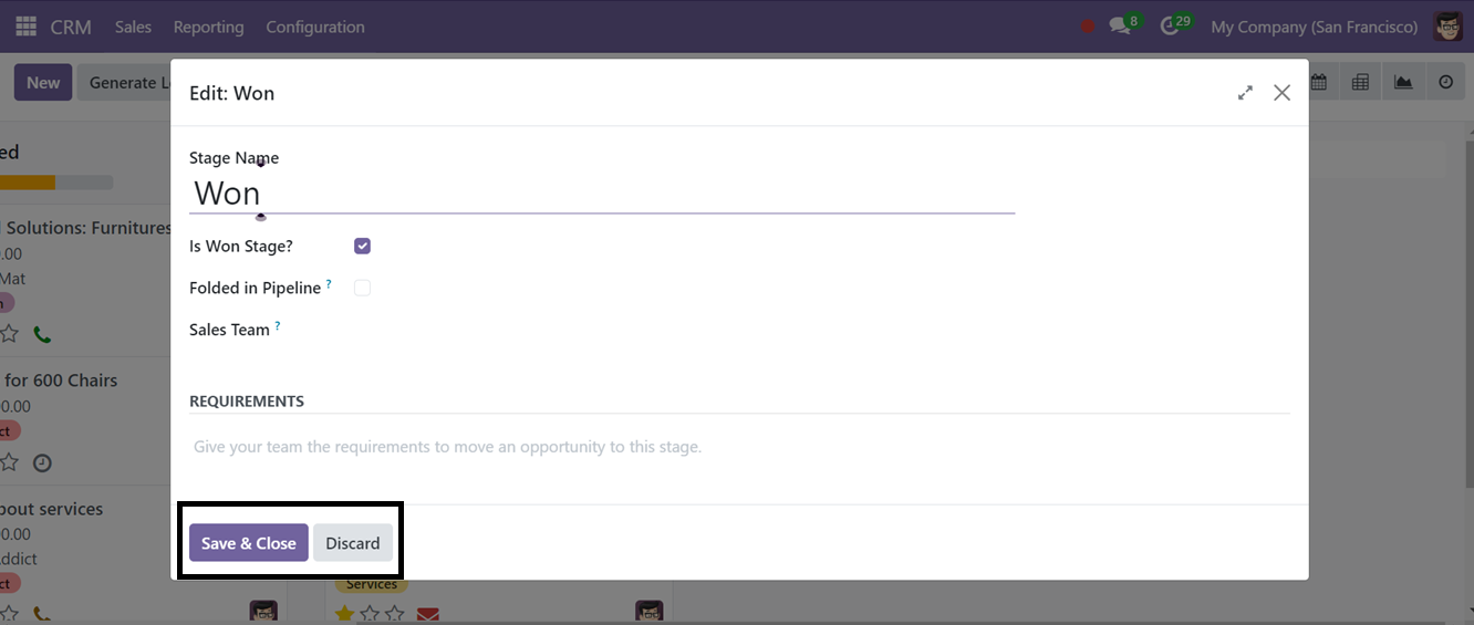 Odoo 18 crm
