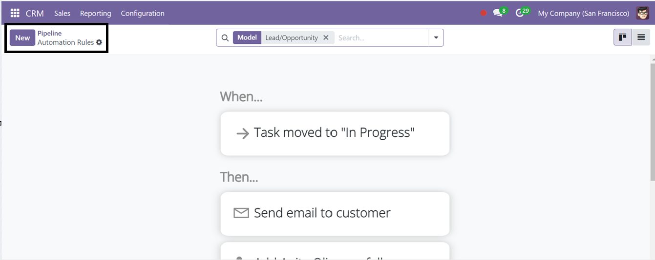 Odoo 18 crm