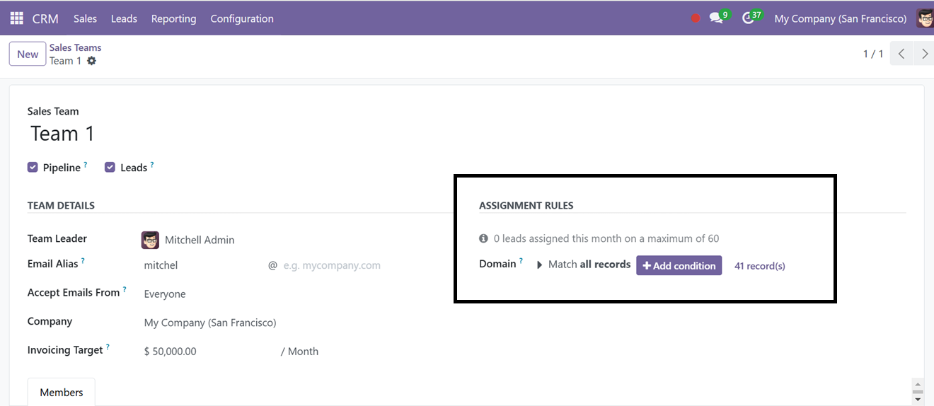 Odoo 18 crm