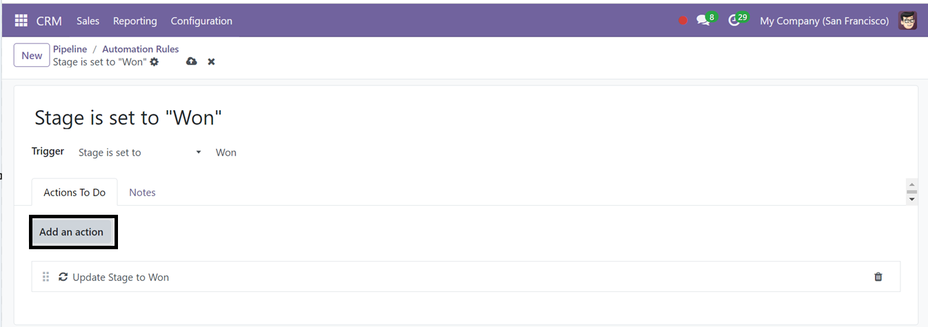 Odoo 18 crm