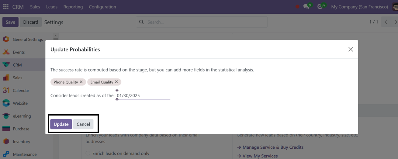Odoo 18 crm