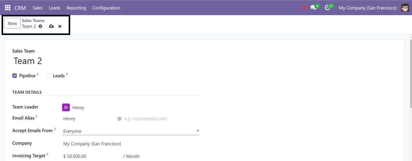 Odoo 18 crm