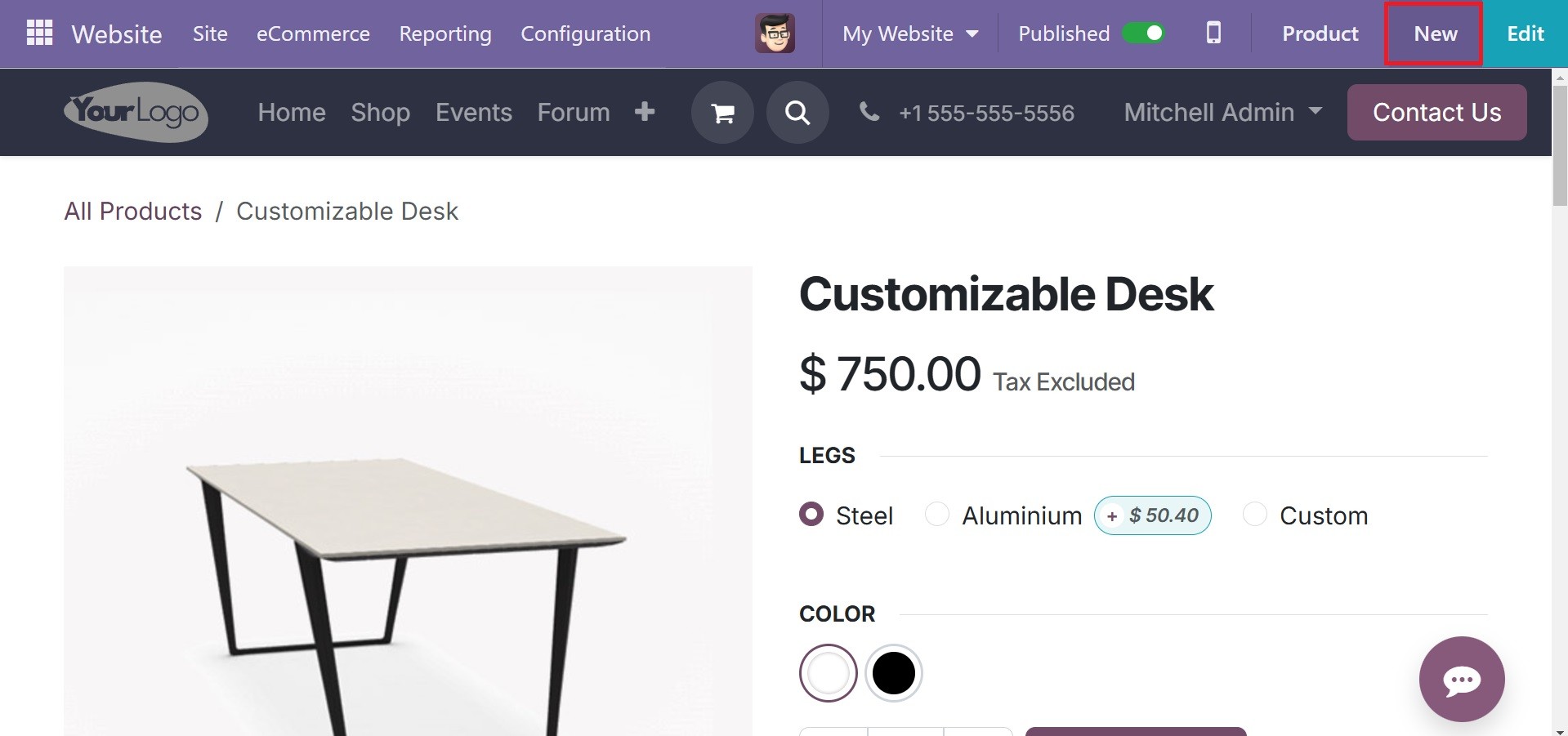 Odoo 18 E-COMMERCE
