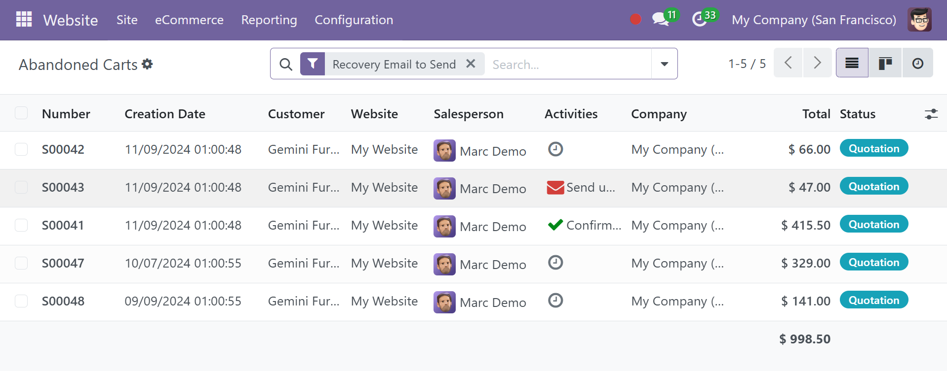 Odoo 18 E-COMMERCE