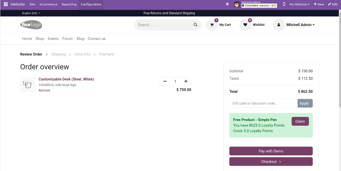 Odoo 18 E-COMMERCE