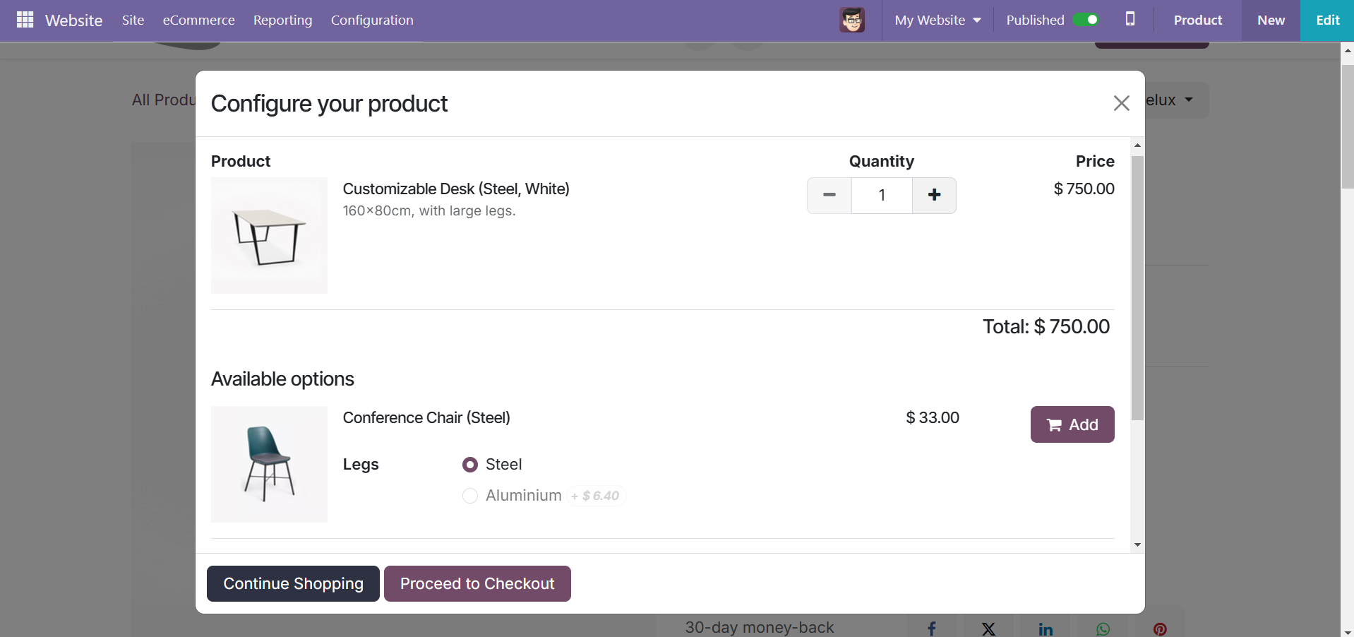 Odoo 18 E-COMMERCE