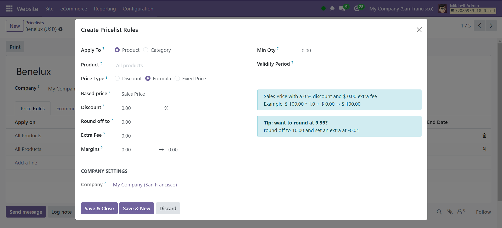 Odoo 18 E-COMMERCE