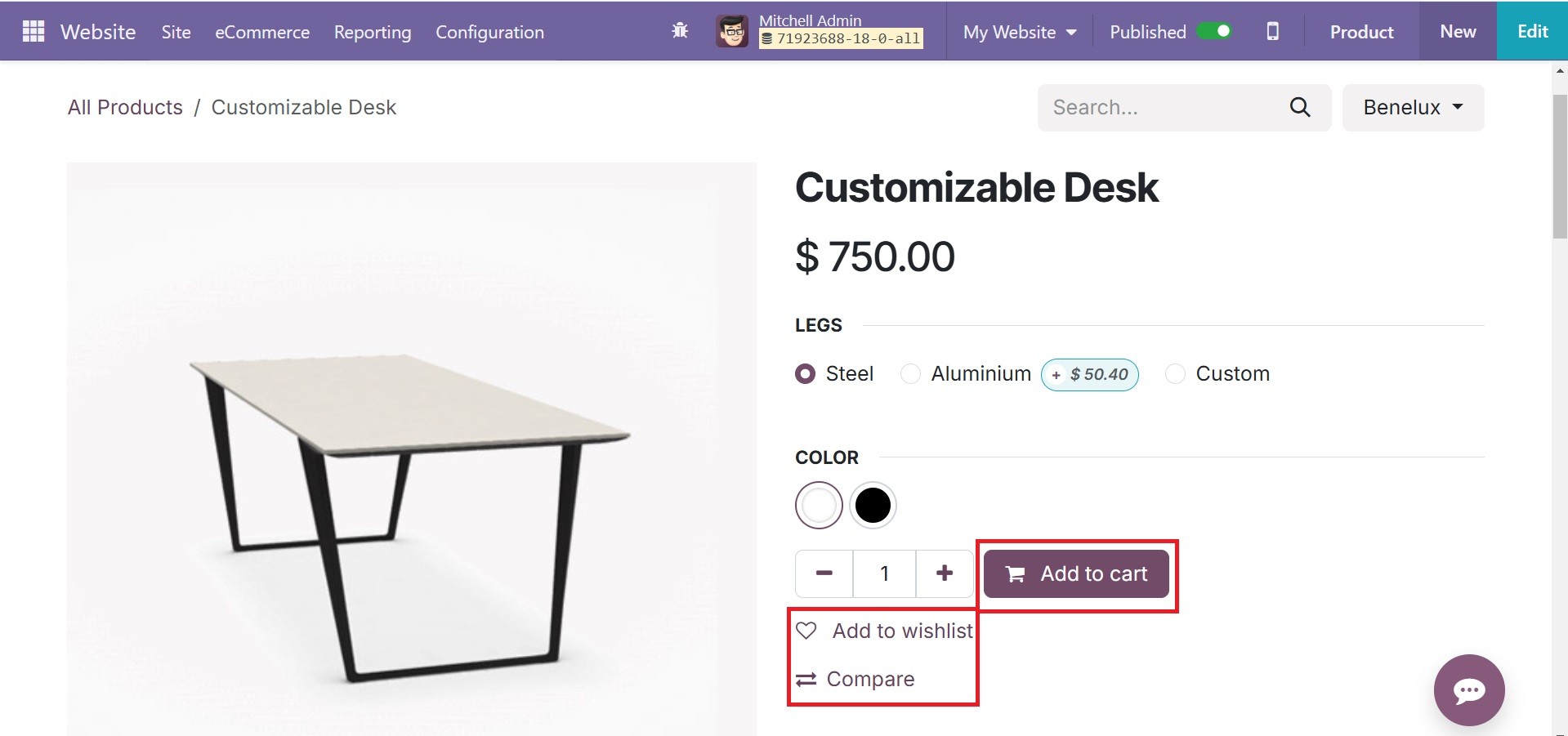 Odoo 18 E-COMMERCE