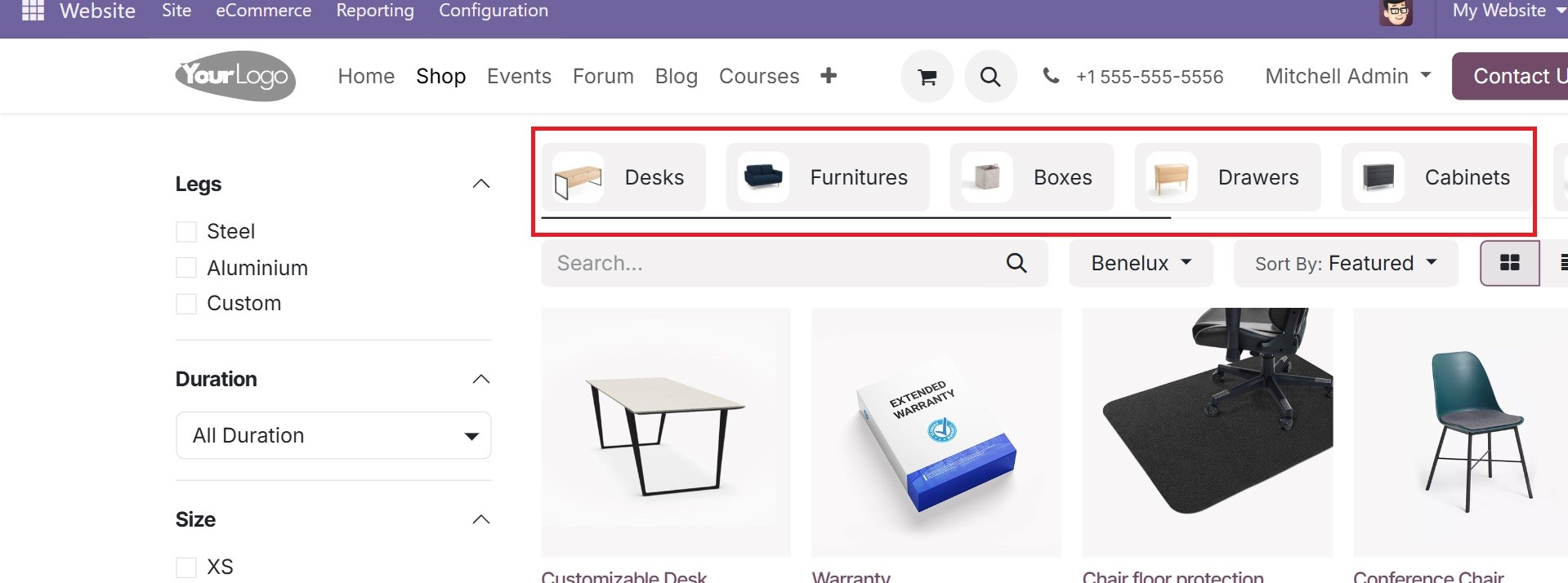 Odoo 18 E-COMMERCE