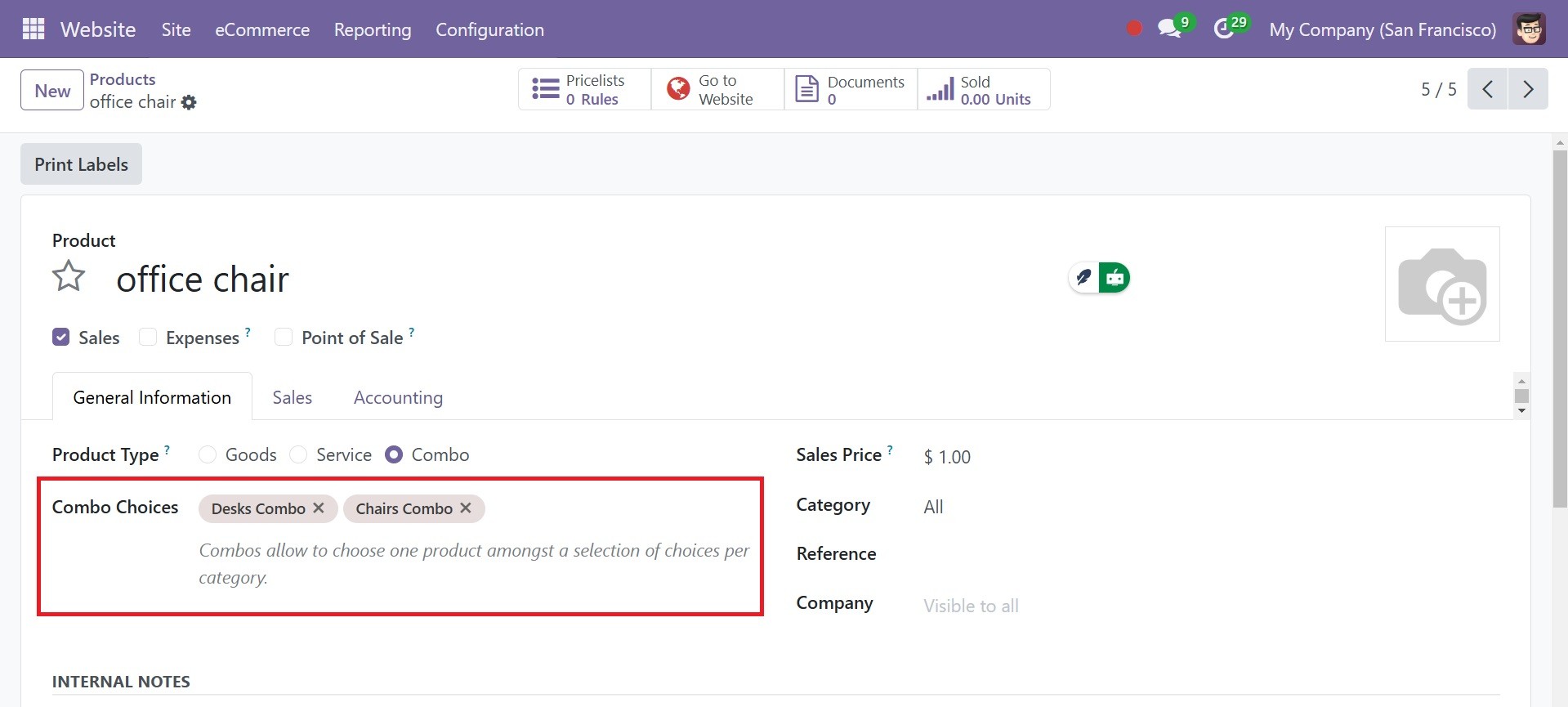 Odoo 18 E-COMMERCE