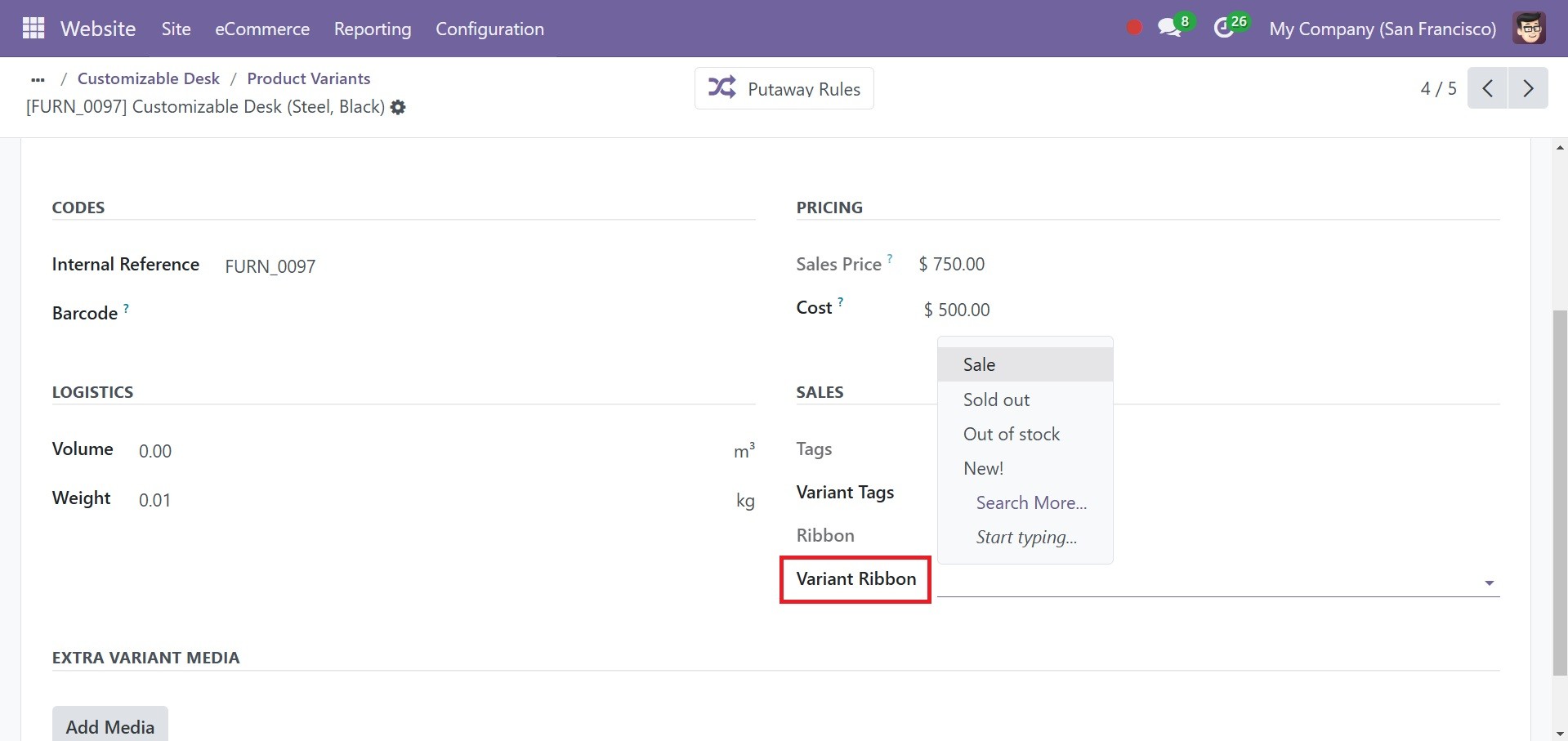 Odoo 18 E-COMMERCE
