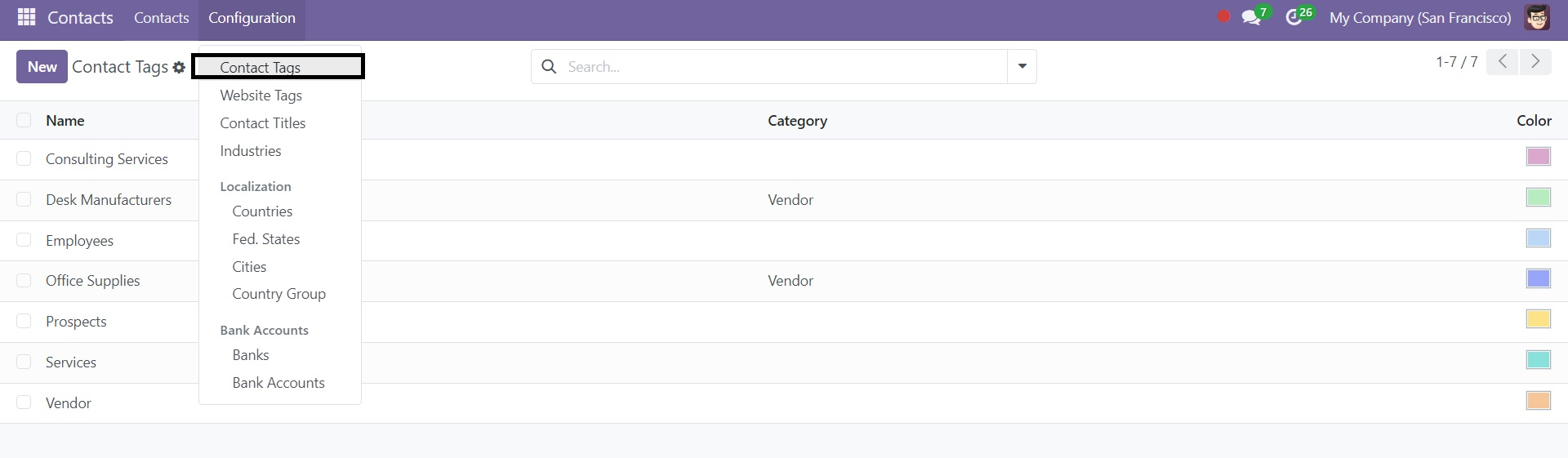 Odoo 18 Contact