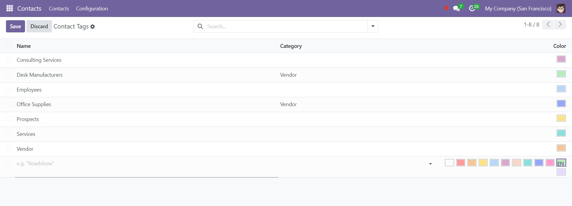 Odoo 18 Contact