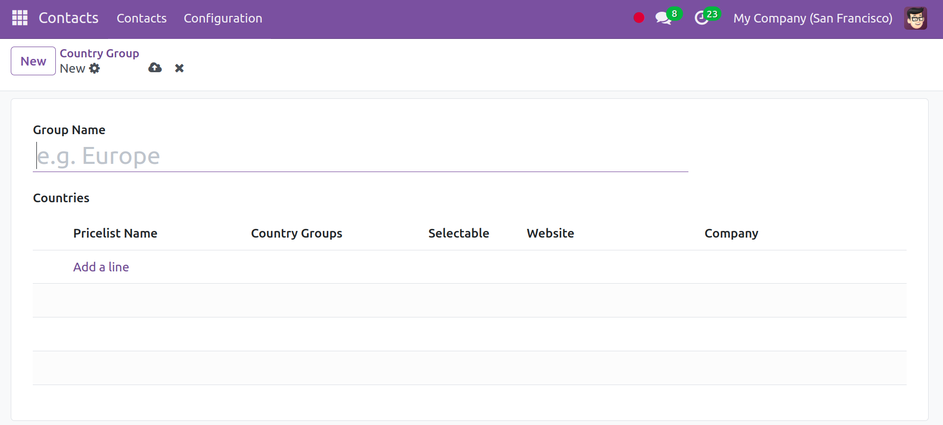 Odoo 18 Contact