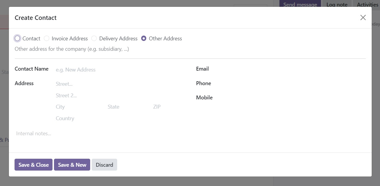 Odoo 18 Contact