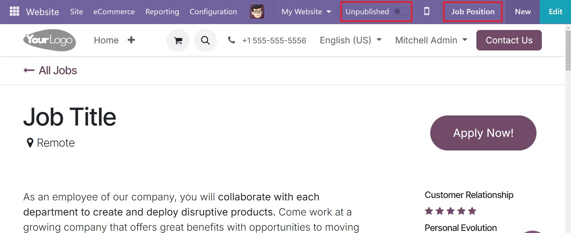 Odoo 18 onlinejob