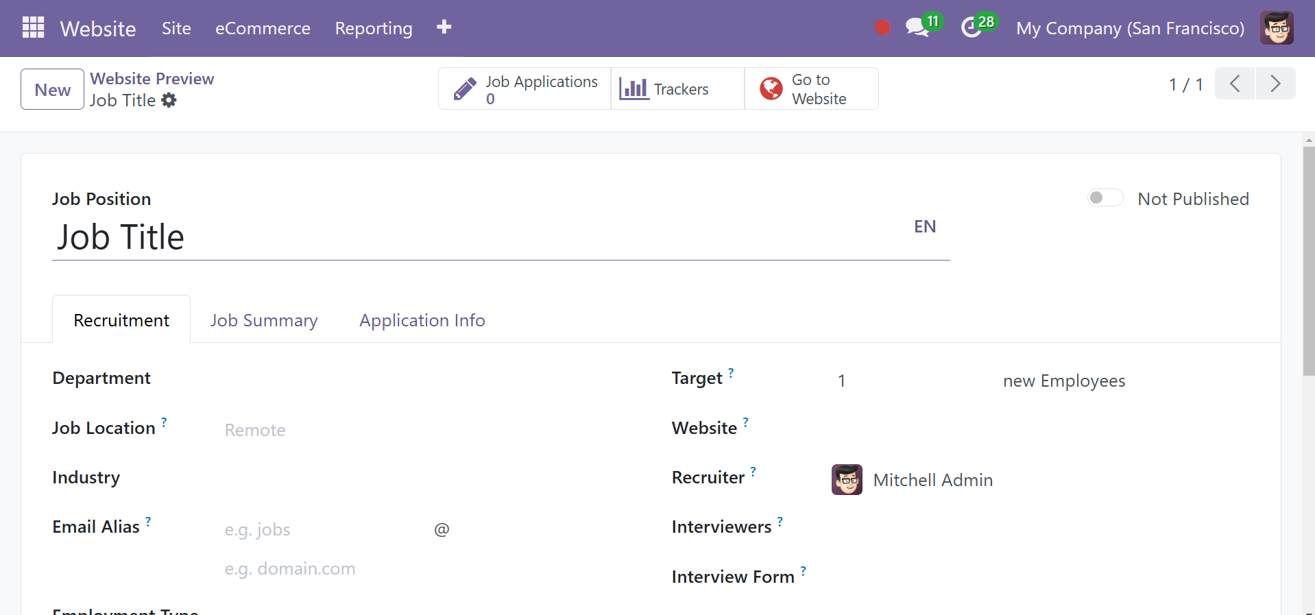 Odoo 18 onlinejob