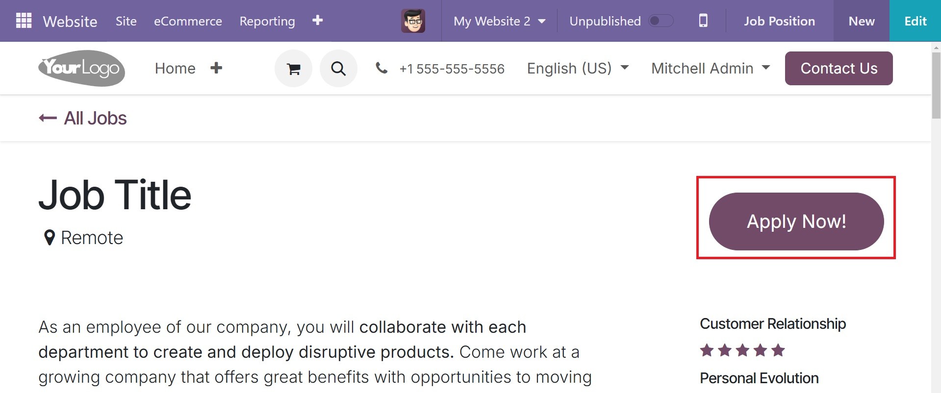 Odoo 18 onlinejob