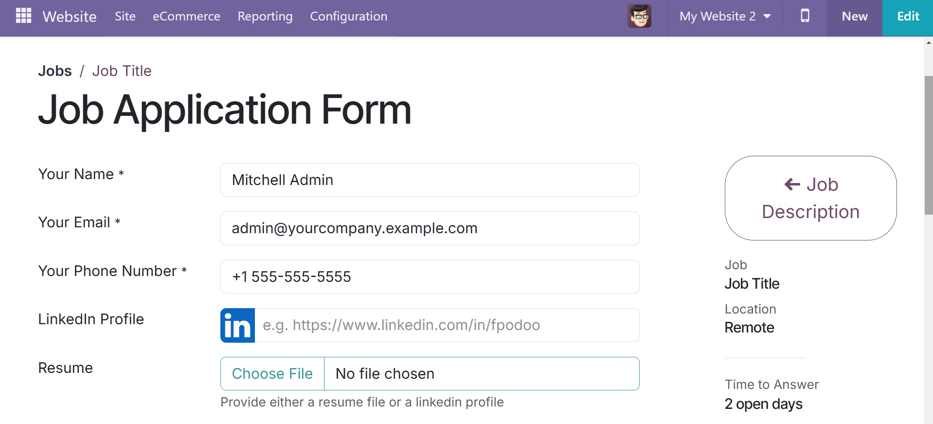 Odoo 18 onlinejob