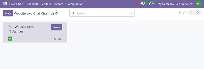 Odoo 18 livechat