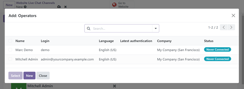 Odoo 18 livechat
