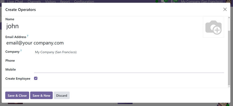 Odoo 18 livechat
