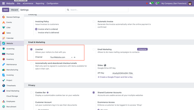 Odoo 18 livechat