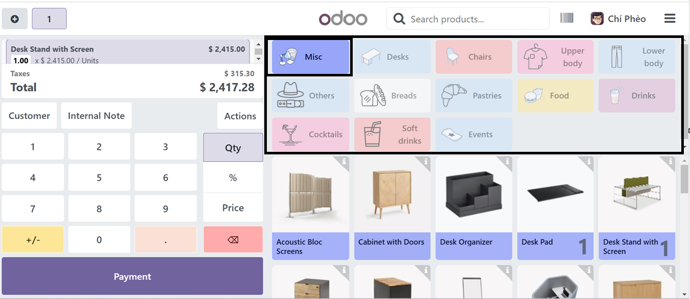 Odoo 18 point of sale and restaurant