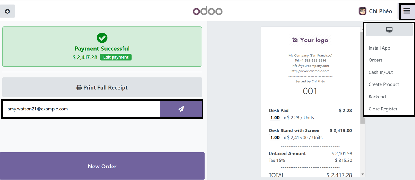 Odoo 18 point of sale and restaurant