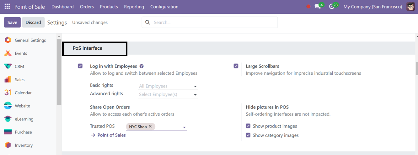 Odoo 18 point of sale and restaurant