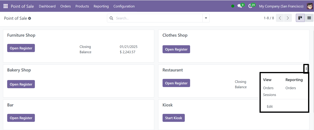 Odoo 18 point of sale and restaurant