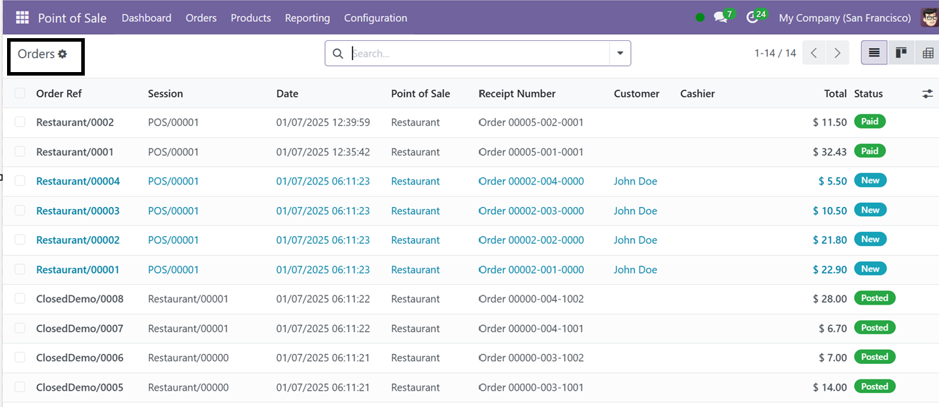 Odoo 18 point of sale and restaurant