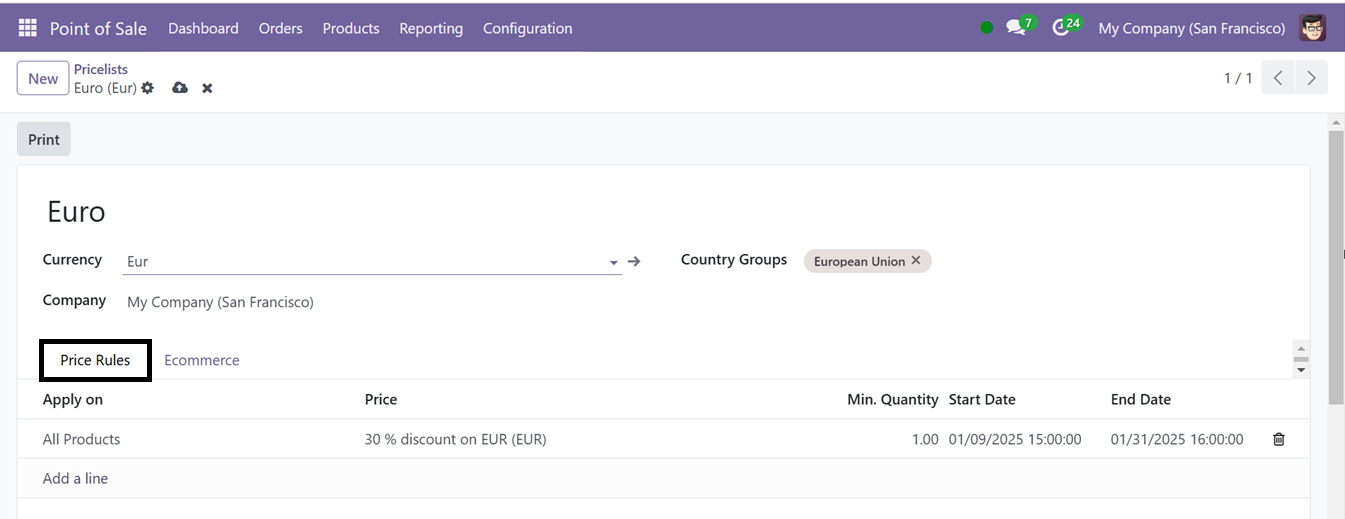 Odoo 18 point of sale and restaurant