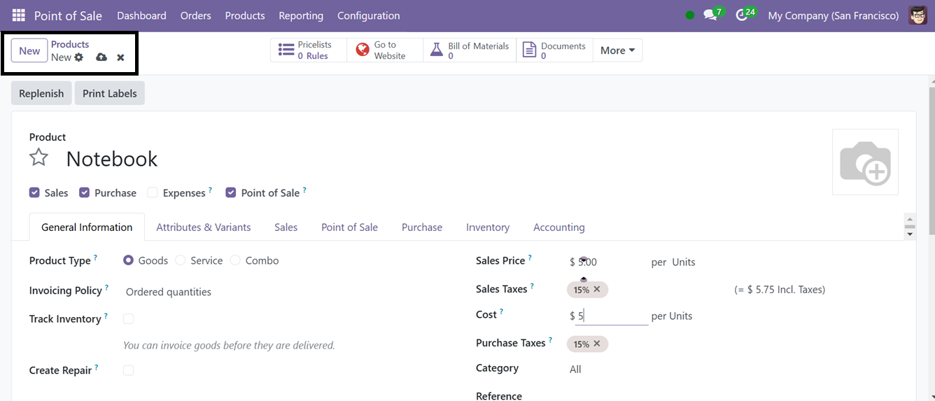 Odoo 18 point of sale and restaurant