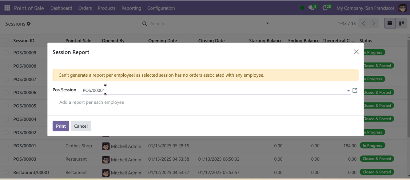 Odoo 18 point of sale and restaurant