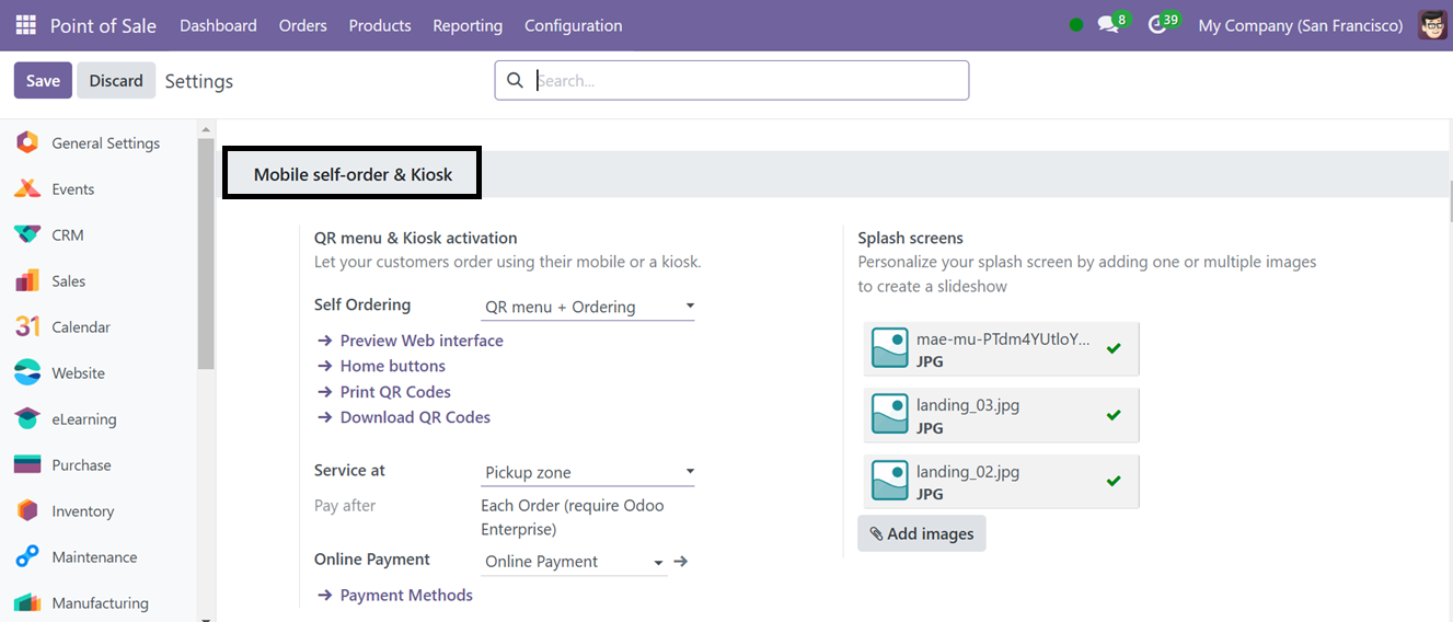 Odoo 18 point of sale and restaurant