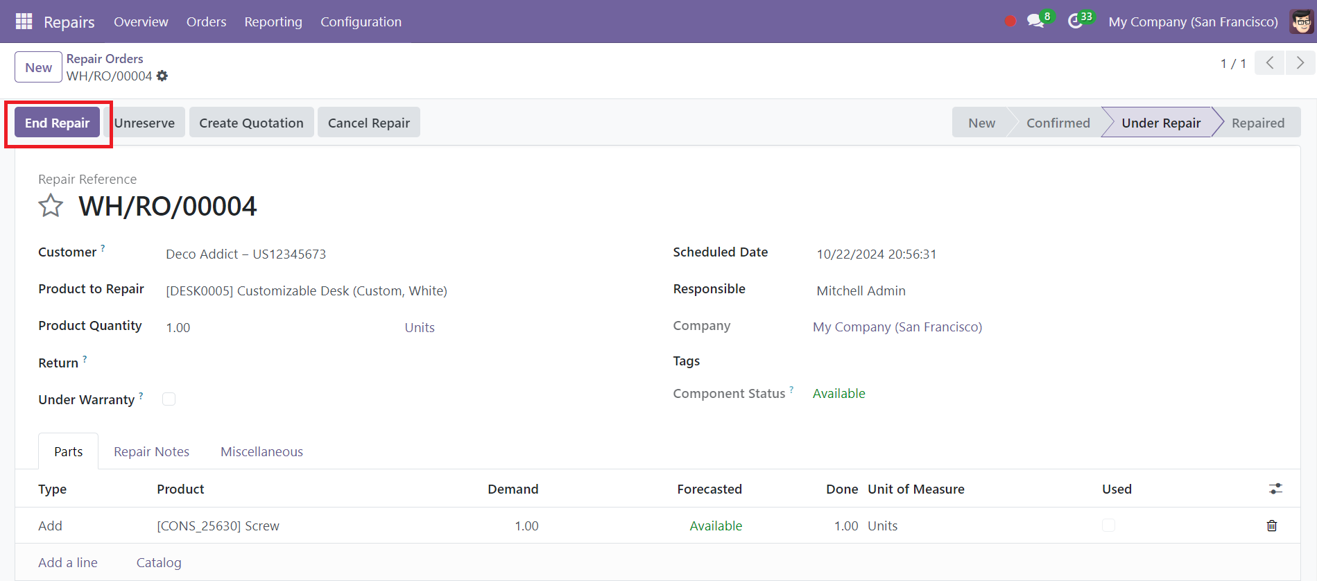 Odoo 18 Project