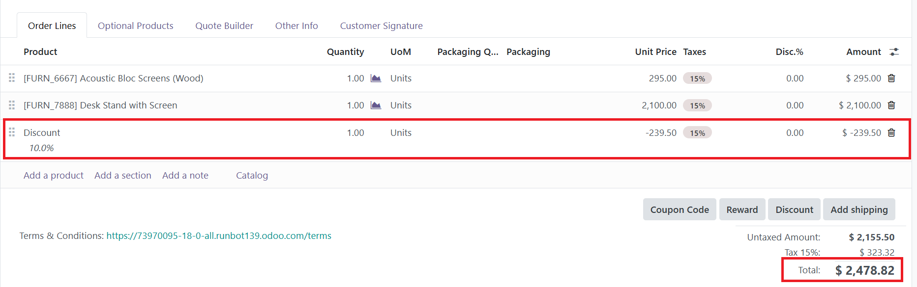 Odoo 18 sales