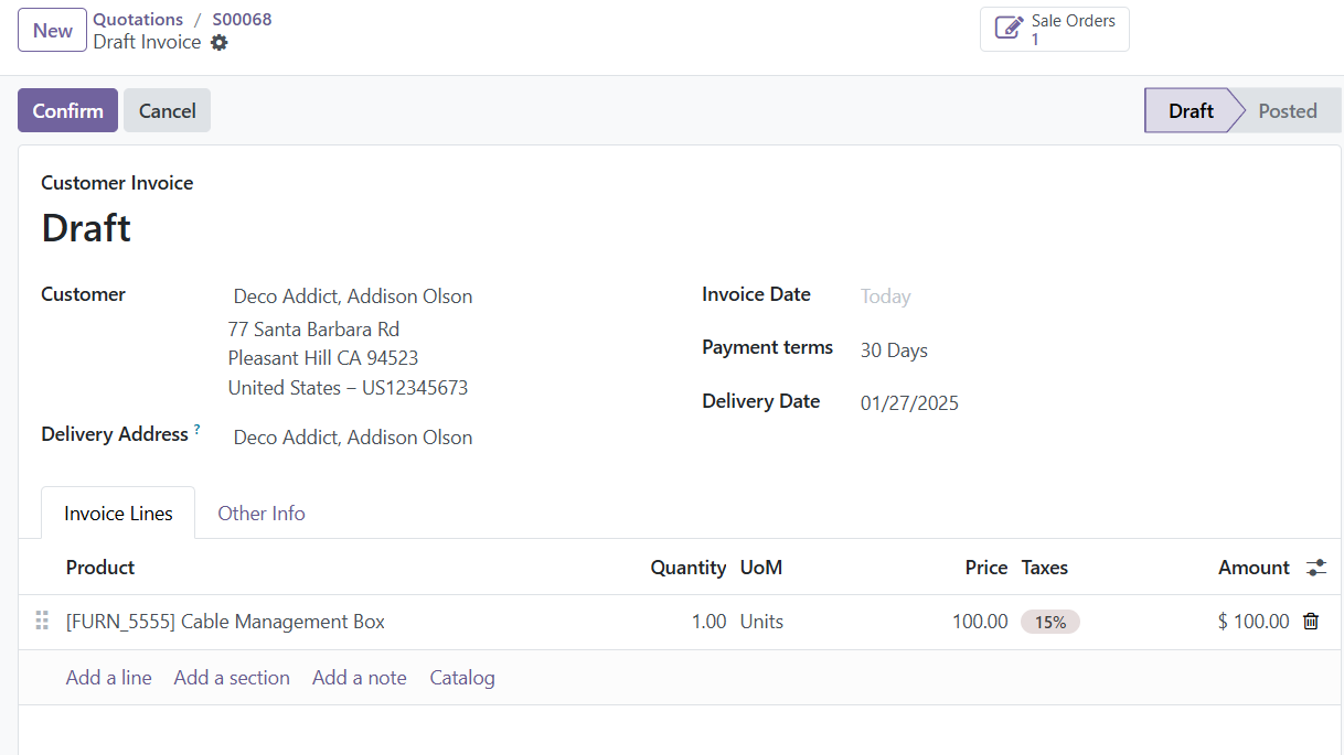 Odoo 18 sales