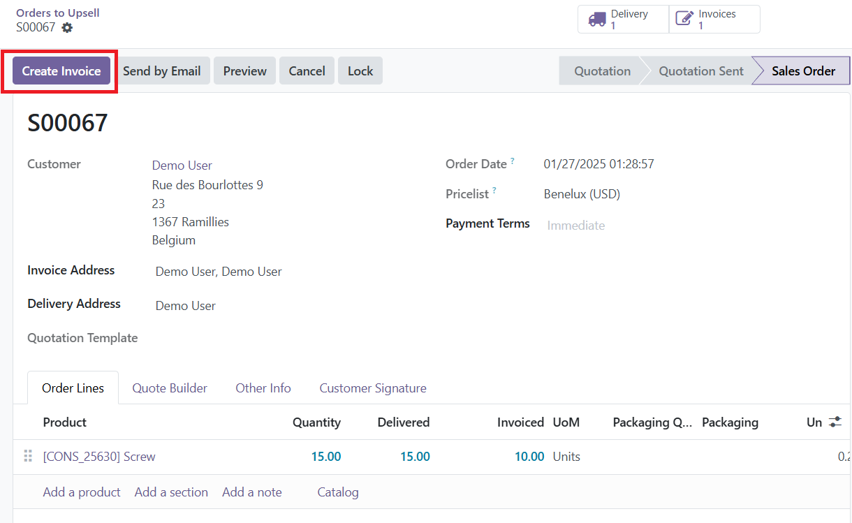 Odoo 18 sales