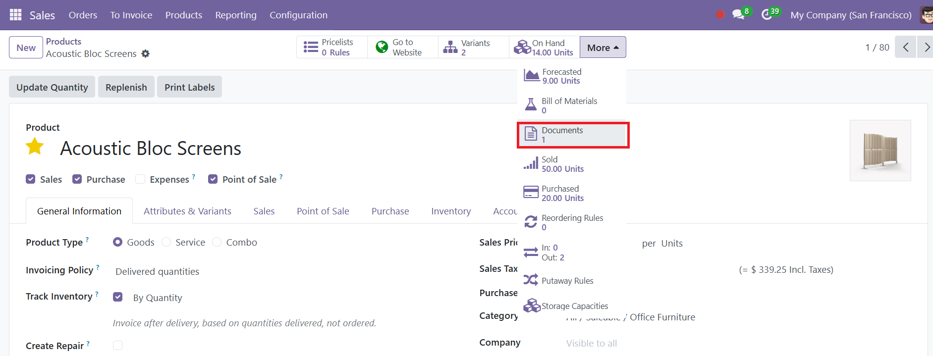 Odoo 18 sales