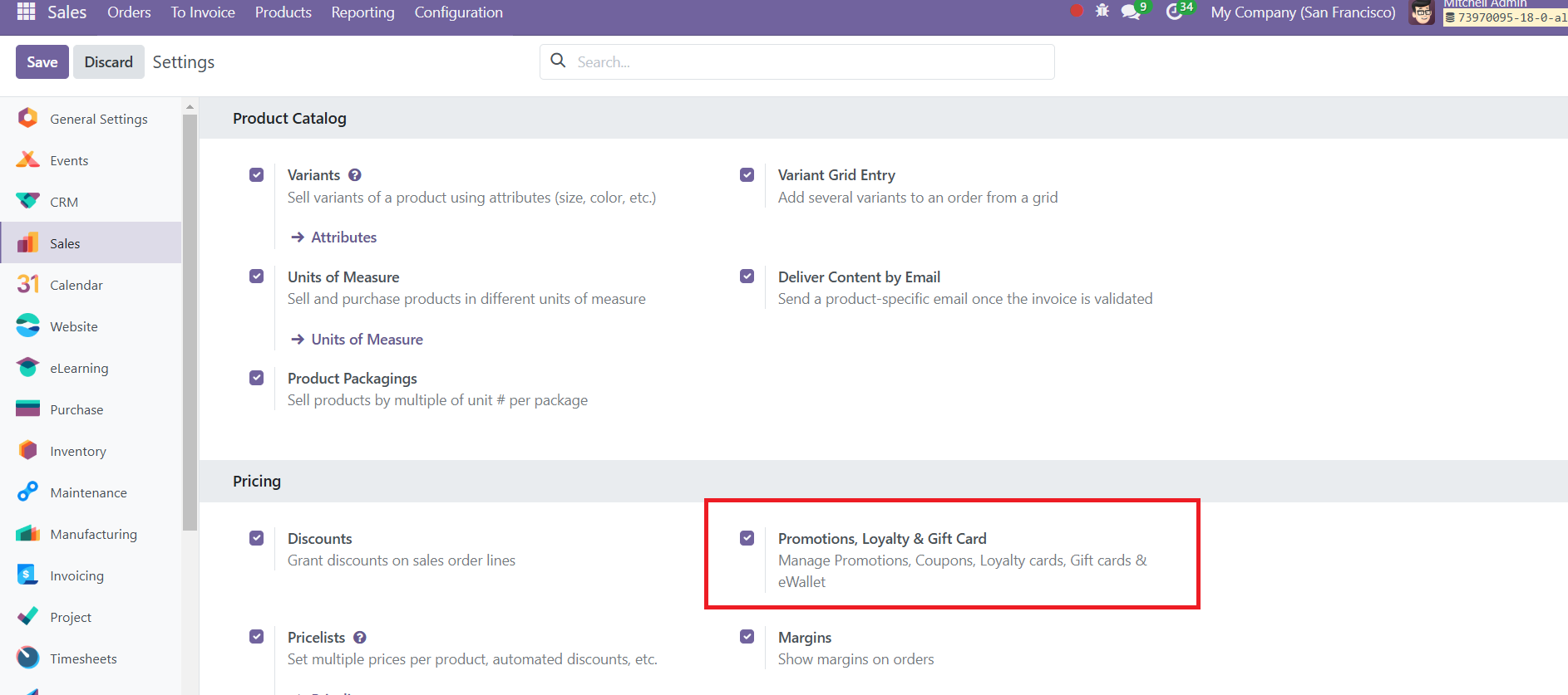 Odoo 18 sales