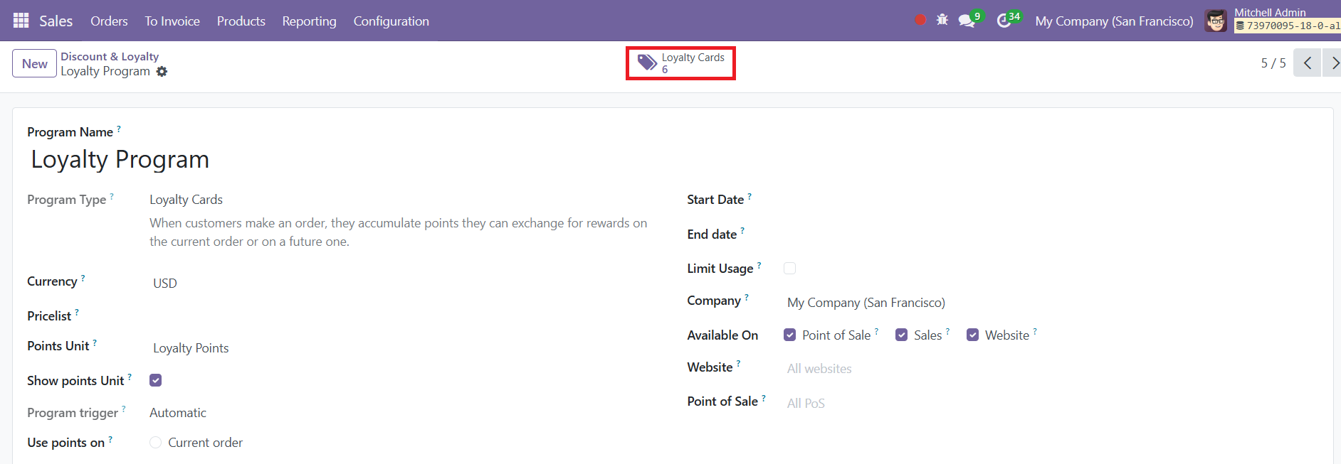 Odoo 18 sales