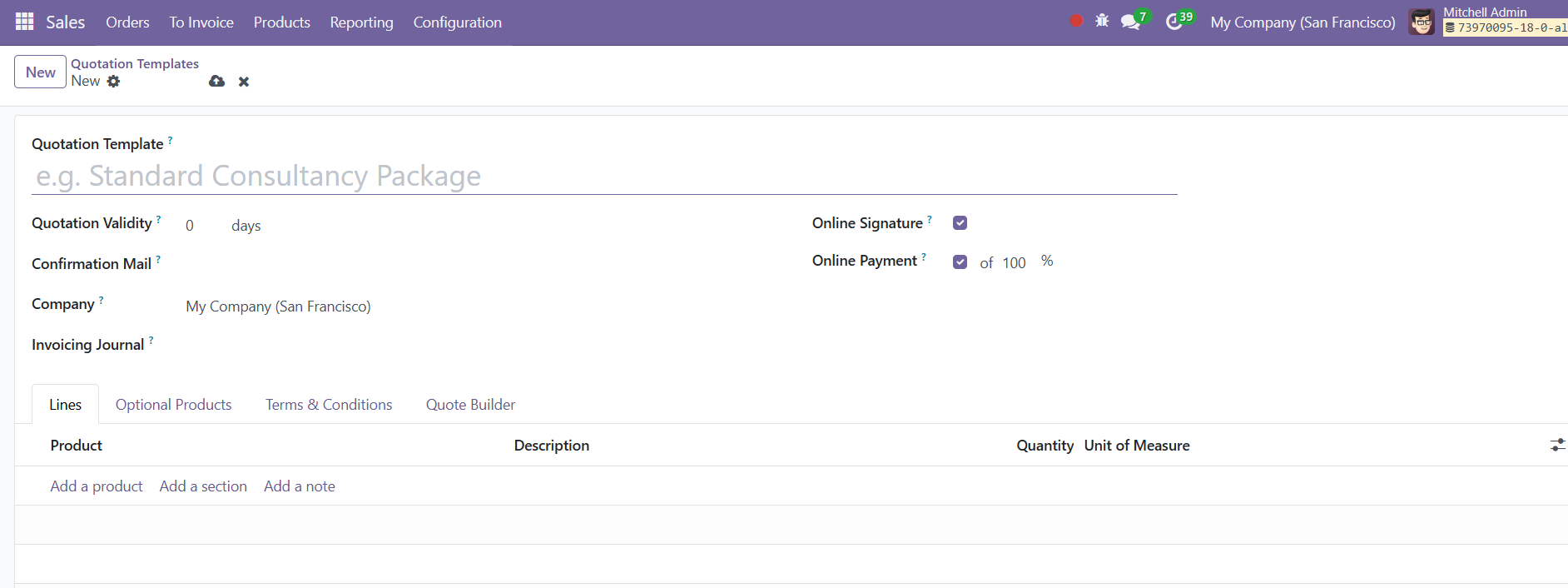 Odoo 18 sales